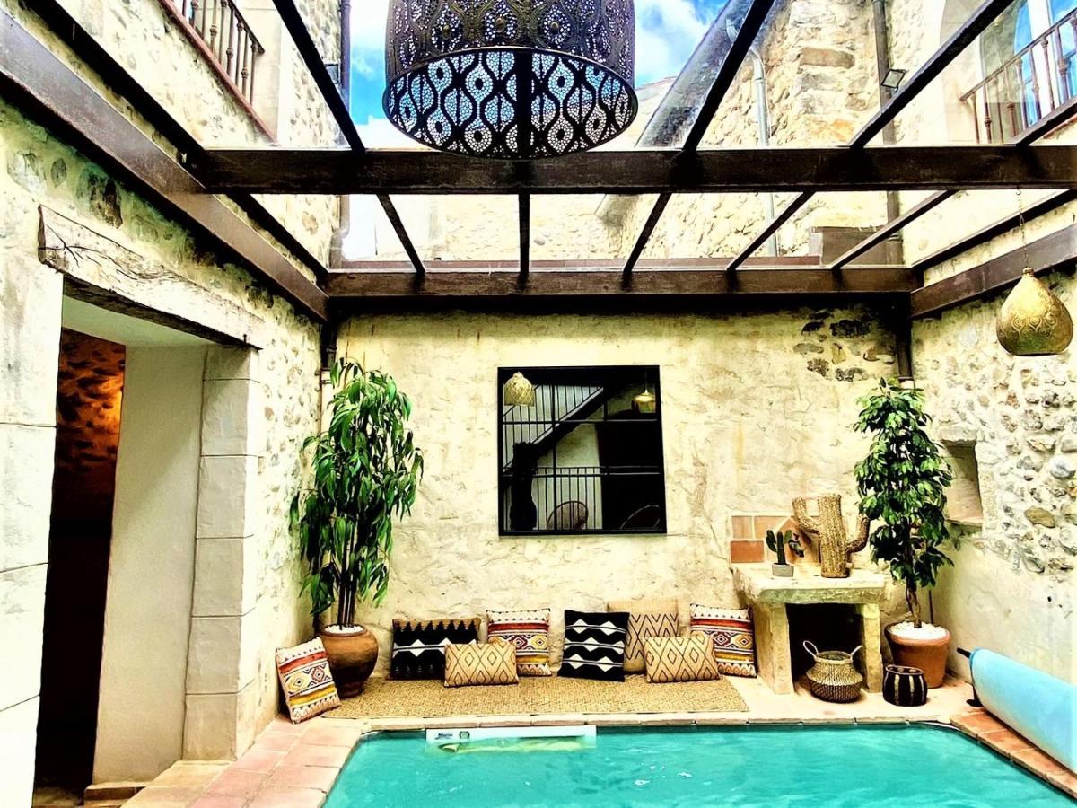 Gite De Groupe 9Ch Ou 3 Gites Independants De 3Ch - Patio Et Piscine Interieure Chauffee Toute L'Annee Vallon-Pont-dʼArc Exterior foto